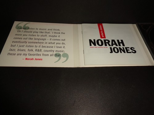 NORAH JONES ARTIST'S CHOICE-Rare Collectible CD w/ Ray Charles, Johnny Cash--CD - Picture 9 of 13