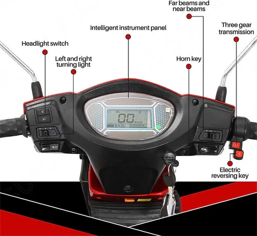1000W 60V Four Wheels Fat Tire All Terrains Electric Mobility Scooter for Senior - Picture 9 of 17