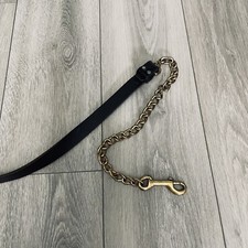 leather lead with chain 47&rdquo;