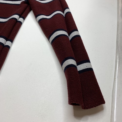 Zara Kids Collection Sweater Girl 13-14 Burgundy Striped Long Sleeve  - Picture 8 of 8