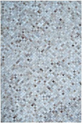 Leder Teppich Fellteppich 150x240 cm echtes Rindsleder Handarbeit braun beige - Bild 1 von 4