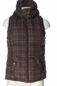 COLOURS OF THE WORLD Piumino smanicato marrone stampa integrale stile  casual | eBay