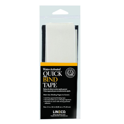 Quick Bind Book Repair Tape, Water-Activated, Acid-Free, Archival Bookbinding Ad