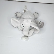 Philips Avent Gray Elephant Pacifier Holder Soothie Lovey Plush 7"