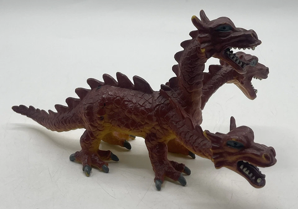 Figura Vinilo Dragón 3 Cabezas Hydra Juguete Figura Fantasía Medieval 2005 Foto 4 de 4
