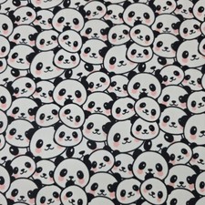 Full of Panda Bear Patterned Fabric made in Korea by the Yard