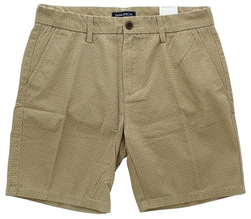Nautica Men's Clipper Shorts Relaxed Fit, Flat Front Bermuda Deck, Multi Pockets - Picture 46 of 72