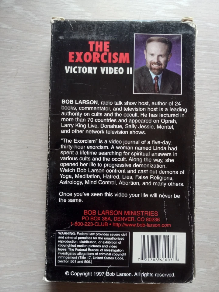 THE EXORCISM - VHS - Bob Larson - Victory Video 2 - Image 3 of 4