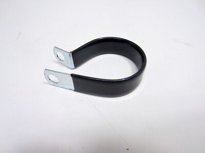 10-pcs Set 1-1/4'' DIA Vinyl Coated Steel Loom Clamps 1/2'' WIDE 17/64'' HOLE Black