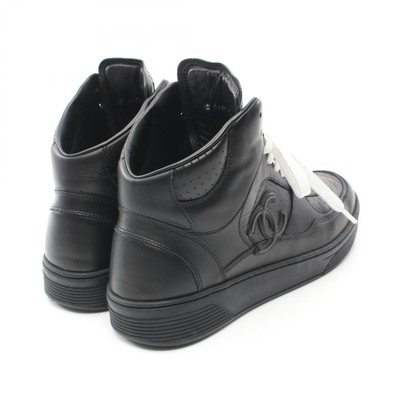 CHANEL COCO Mark sneakers shoes G45082 leather Black Used Women 