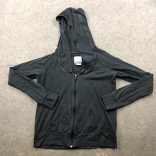 Vintage Nike Hoodie Womens Medium Black Full Zip Hooded Hiking Embroidered Y2K