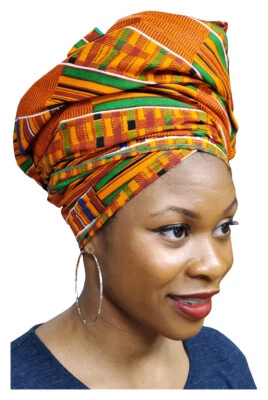 DUPSIE'S Kente African Print Multicolor Head wrap