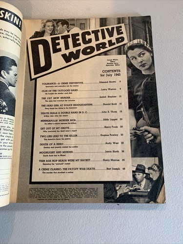 Detective World True Crime Magazine 1945 July - Imagen 9 de 14