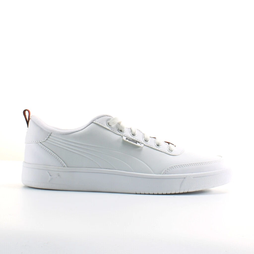 Low-Top Lace-Up Flag Trainers, White