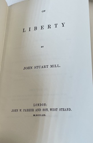 Palladium Press On Liberty by John Stuart Mill Gold Gild Leather Bound - Picture 8 of 8