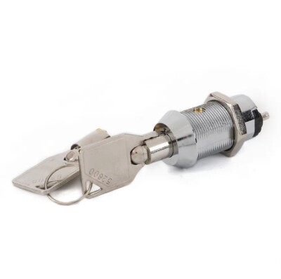 Electrical Barrel Switch Key Removable In ON/OFF Position Keyed Alike