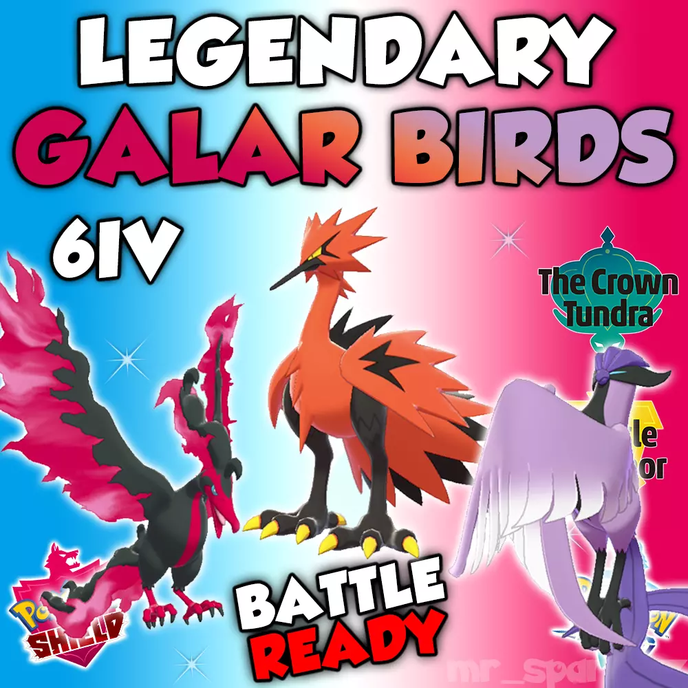 ✨Moltres - Articuno - Zapdos | ✨Shiny Galarian Birds | Pokemon Sword &  Shield