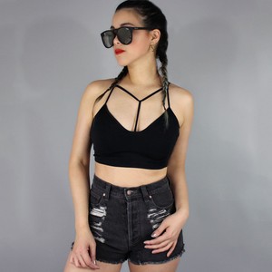black rave bralette