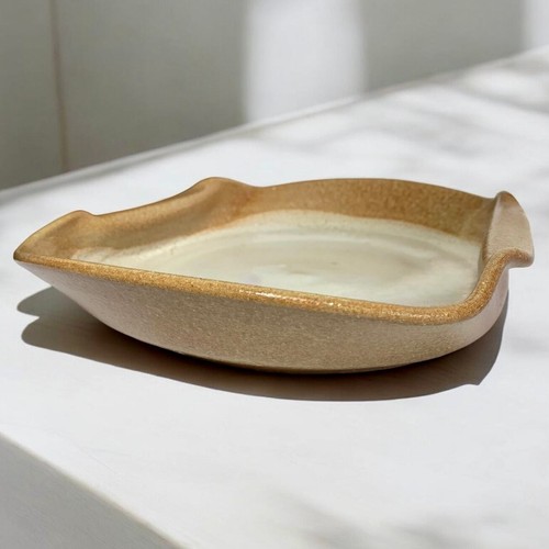 Vintage Studio Art Pottery Baker Baking Dish Signed Modernist Ceramic Portugal