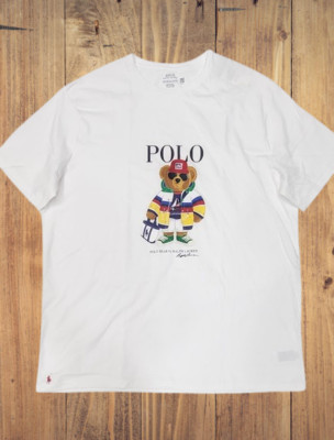 Big & Tall Polo Ralph Lauren White Teddy Bear Red Hat Teddy Bear Tee Size 2XLT