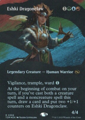 MTG TARKIR DRAGONSTORM ESHKI DRAGON CLAW BORDERLESS RARE FOIL