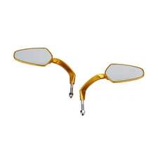 Gold Motorcycle Rear View Mirrors for Harley Touring Road King Road Glide FLHX