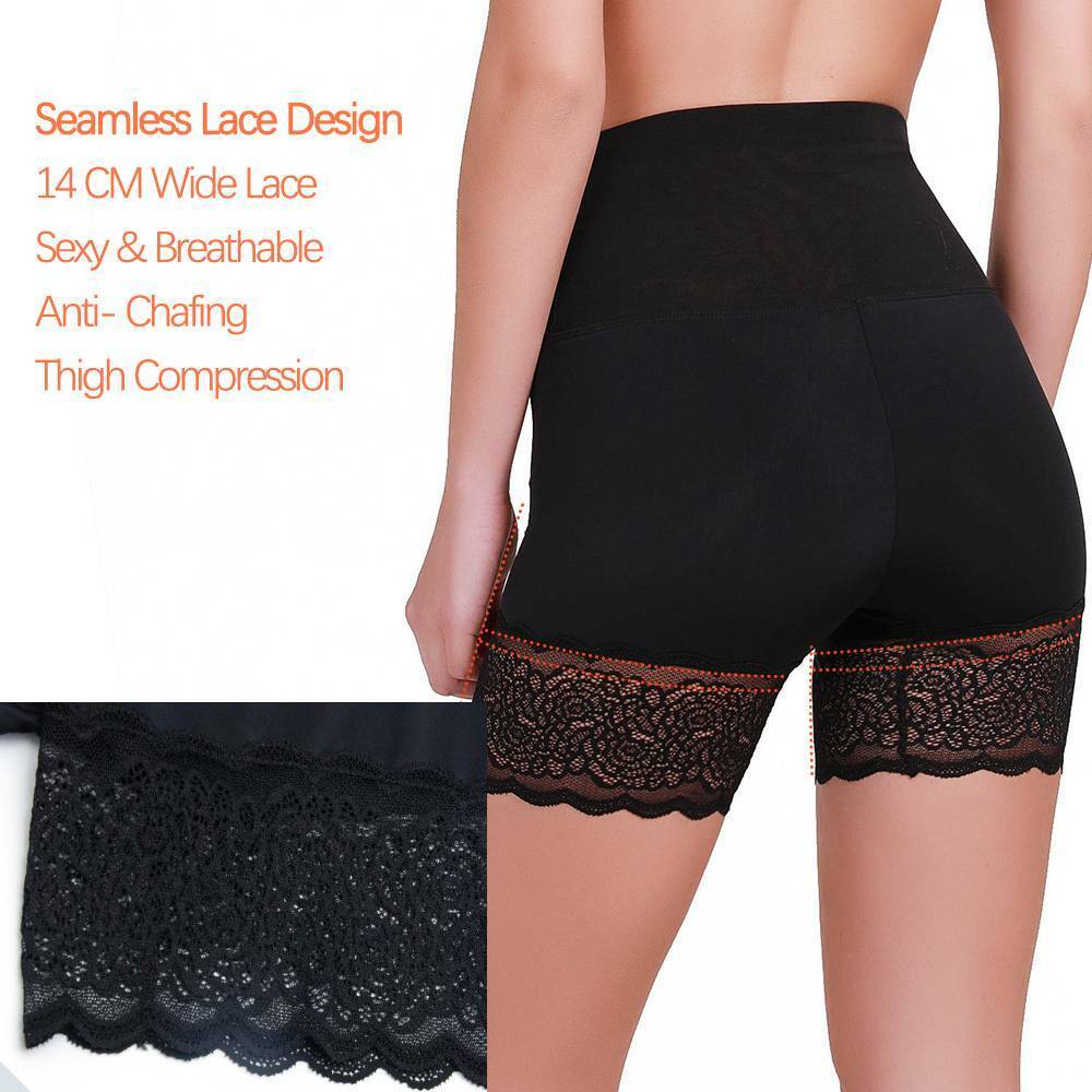 Women High Waist Anti-Chafing Shorts Under Dresses Tummy Control