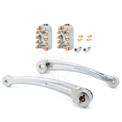 Chrome Foot Pegs Floorboards Brake Arm Shifter Levers For Harley Touring 2014-23 - Picture 8 of 13