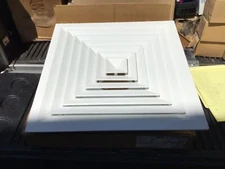 24” x 24” HVAC DIFFUSER NEW KRUGER COMMERCIAL PRODUCT WHITE with 8” COLLAR