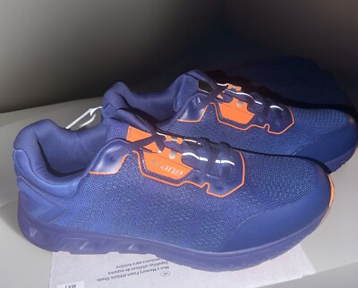 NEW MEN’S SIZE 12 CRANE MEMORY FOAM NAVY/ORANGE ATHLETIC SHOES SNEAKERS  ALDI