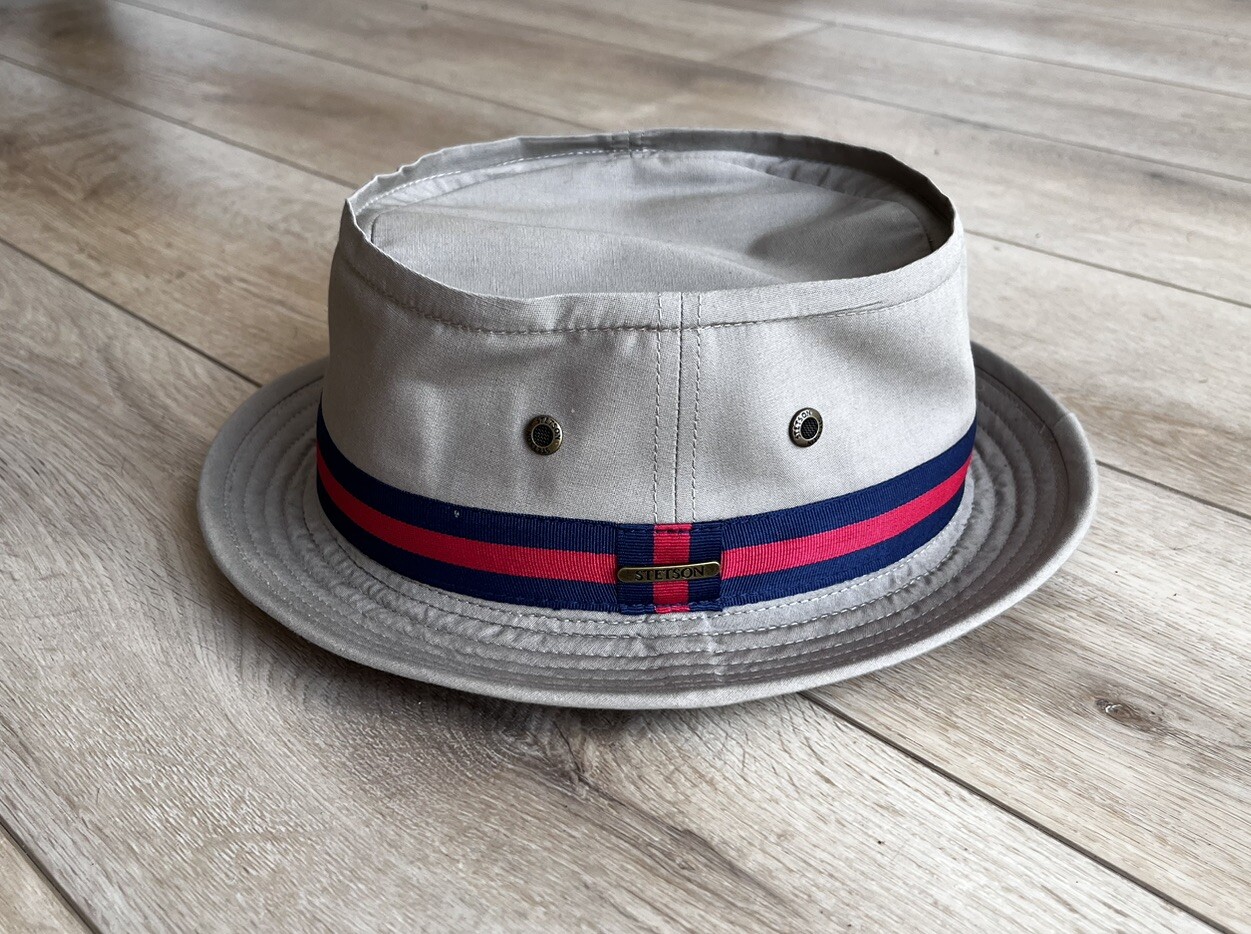 ORIGINAL US Stetson Fairway Pork Pie Bucket Hat Size L Bob Mortimer