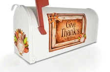 Mailbox Magnet (Partial Cover) Magnetic Give Thanks Thanksgiving Gourds Pumpkins