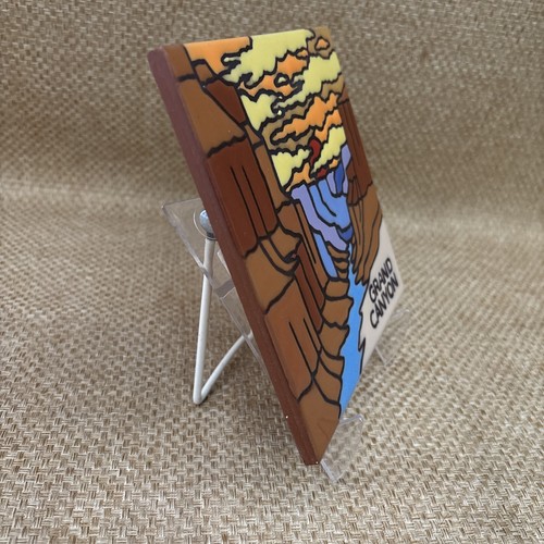 Earthtones Handcrafted Art Tile Ceramic Trivet Coaster Terra Cotta Grand Canyon - Picture 4 of 6