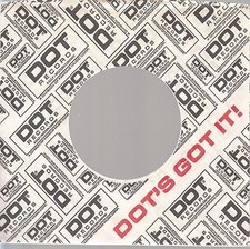 Company Sleeve 45 DOT - White w/ Black Logos Smaller Red Text 1972-1974
