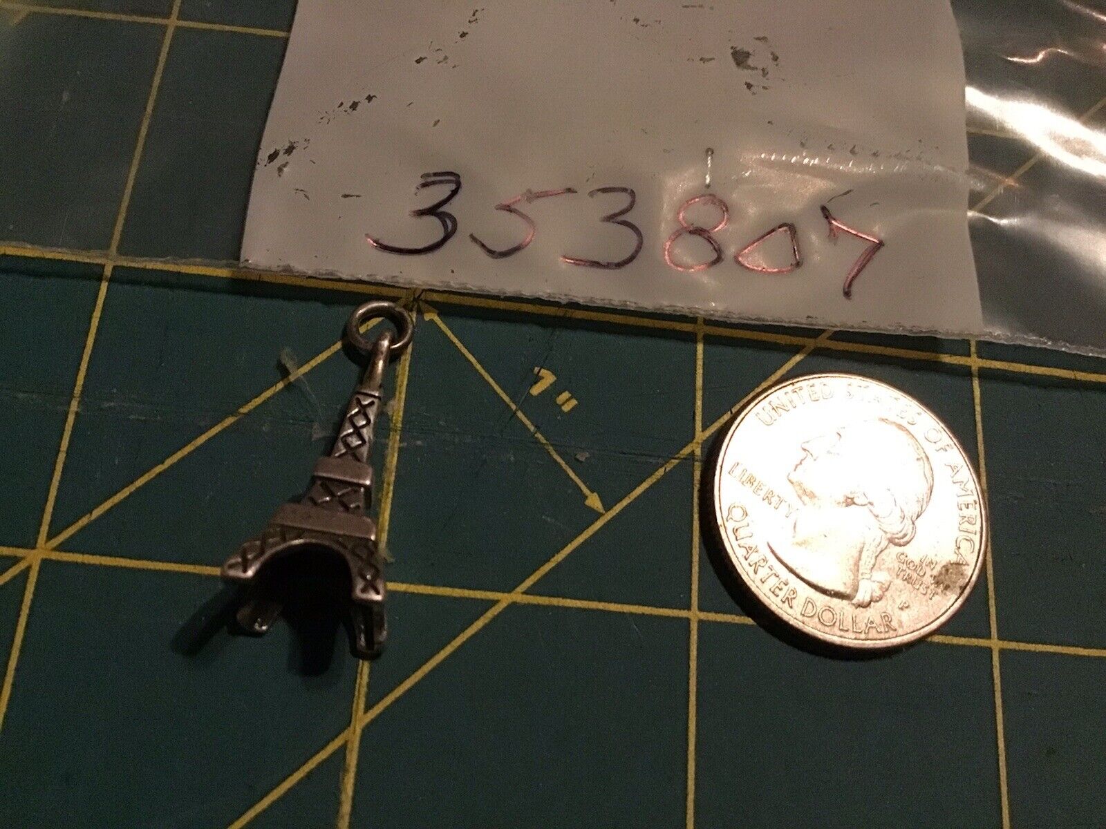 925 Sterling Silver Vintage Eiffel Tower Charm Pe… - image 5