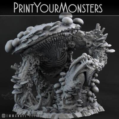 3D Printed Print Your Monsters Behemoth Grotto Fungi Nightmare Grotto Fungi 28mm