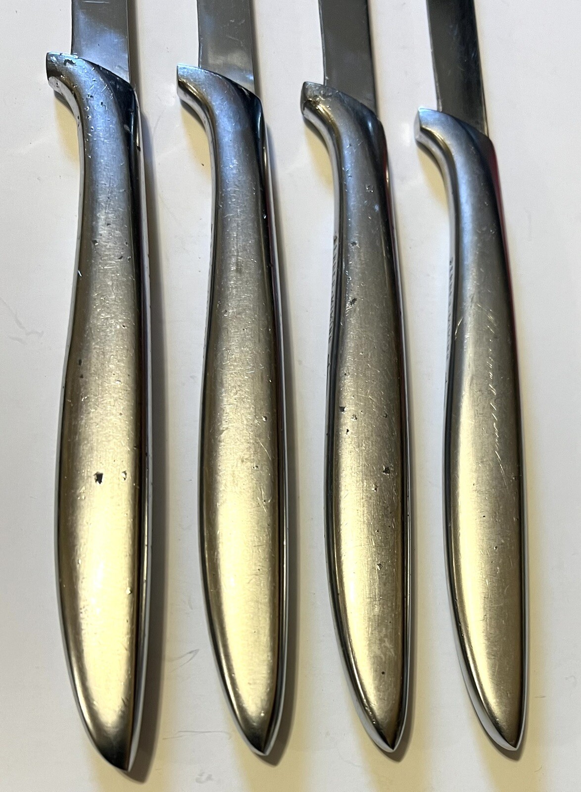 Vintage Gerber Miming Steak Knives Set Of 4 Stainless Steel 3" Blade T