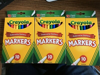 Junk Drawer #15 - 3 Packs Crayola Classic Fine Line Markers, 58-7726