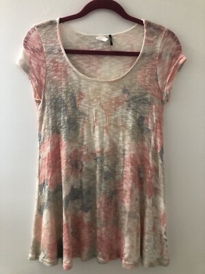Anthropologie Akemi + Kin Womens Knit Top Multicolored Shortsleeved Size  XS