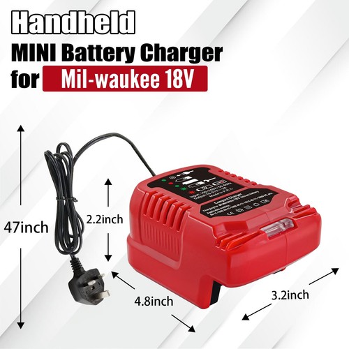 Battery Charger For Milwaukee 18V Li-ion 48-11-1815 48-11-1840 48-11-1850 UKPLUG - Picture 3 of 18