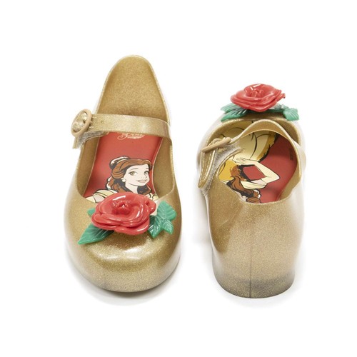 New Mini Melissa Sweet Love And Beauty And The Beast Toddler Flats - Picture 5 of 8