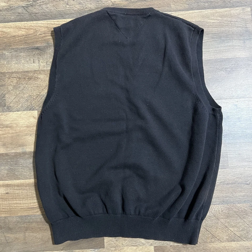 Chaleco suéter de golf Tommy Hilfiger vintage para hombre talla XL negro Foto 2 de 4