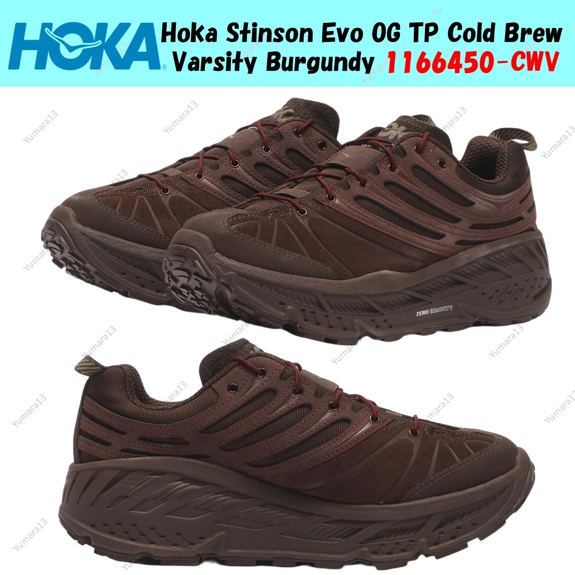 Hoka Stinson Evo OG TP Cold Brew Varsity Burgundy 1166450