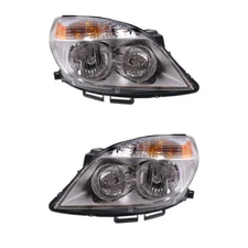 Pair Of Headlight Fits Saturn Aura XR Sedan 2.4L 3.6L 2007 2008 2009 By 25854634