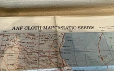 1943 AAF Cloth Map - Asiatic Series Central China(33) and French Indo China(32)