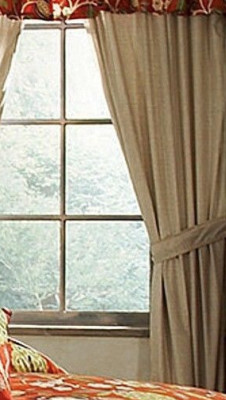 SET 2 Dillards Noble Excellence 84'' lined Curtains drapes tan beige Neutral pair