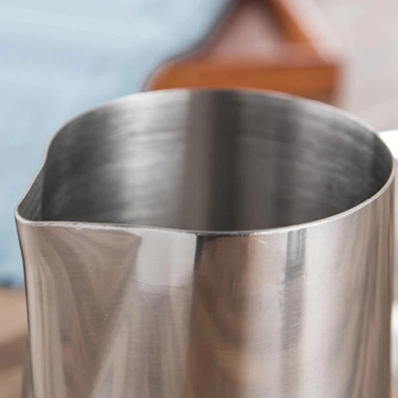 Milk Frother Pitcher Jug Cup Stainless Steel Frothing Coffee Measurement Cup Pot