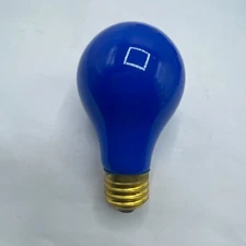 SATCO S6092 25 Watt A19 130V Light Bulb, Ceramic Blue Party Bulb ⭐