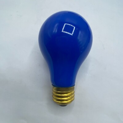 SATCO S6092 25 Watt A19 130V Light Bulb, Ceramic Blue Party Bulb  