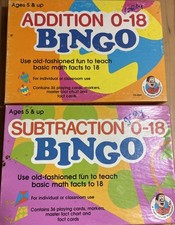 VTG Subtraction  Addition BINGO 0-18 Game A Frank Schaffer Game Homeschool Game